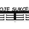 Wieszak na medale sportowe. Z napisem Moje Sukcesy z wymiarami